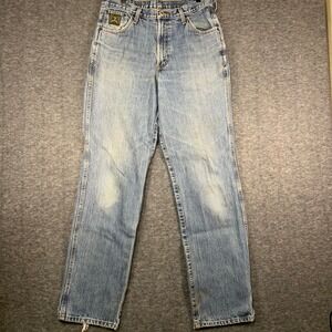Cinch Mens Light Wash Straight Leg Denim Jeans Size 32x33